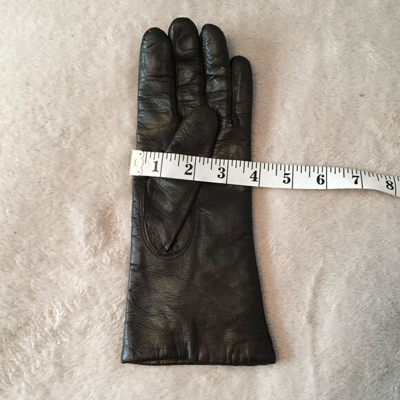 Dark Brown leather gloves sz 6 3/4 - Picture 8 of 8